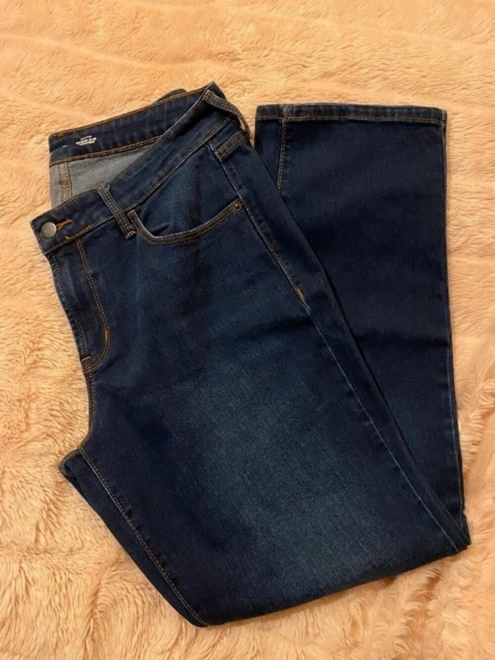 Old Navy power slim straight jeans size 12 mid rise dark wash